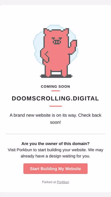 Screenshot of doomscrolling.digital