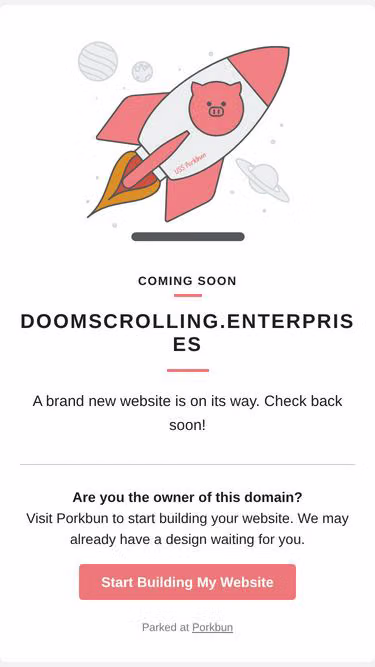 Screenshot of doomscrolling.enterprises