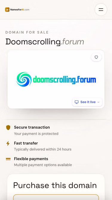 Screenshot of doomscrolling.forum