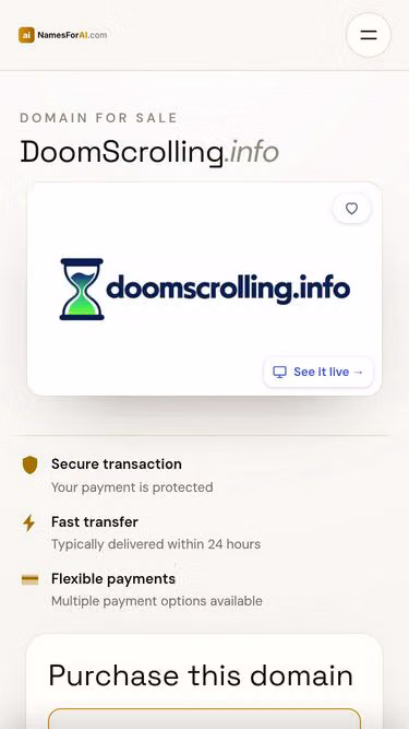 Screenshot of doomscrolling.info