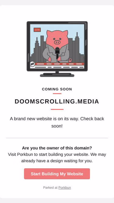 Screenshot of doomscrolling.media