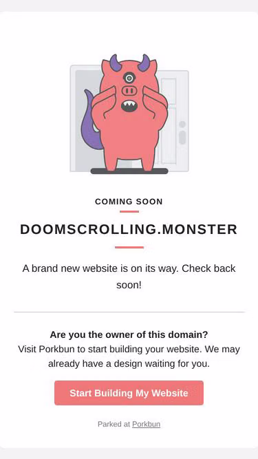 Screenshot of doomscrolling.monster