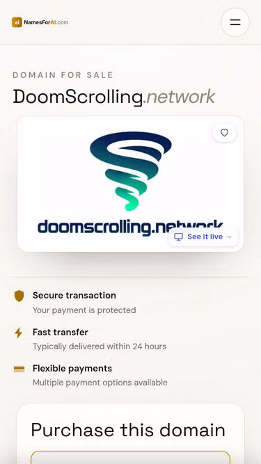 Screenshot of doomscrolling.network