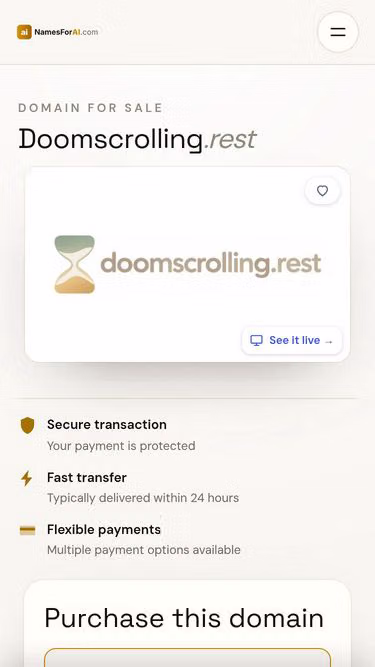 Screenshot of doomscrolling.rest
