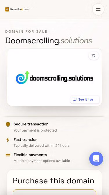 Screenshot of doomscrolling.solutions