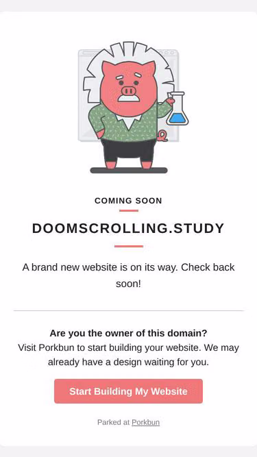 Screenshot of doomscrolling.study