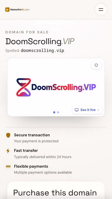 Screenshot of doomscrolling.vip
