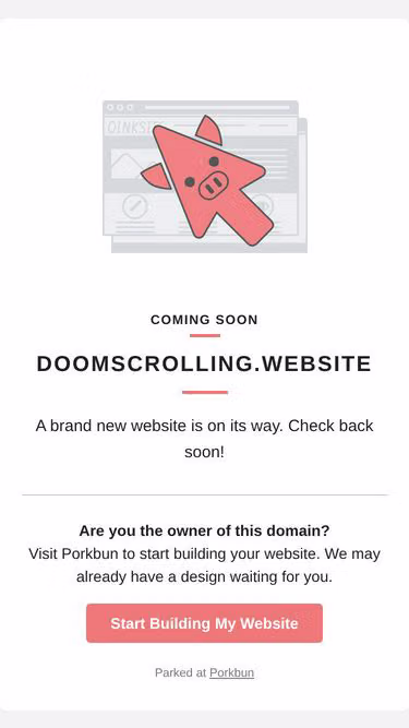 Screenshot of doomscrolling.website