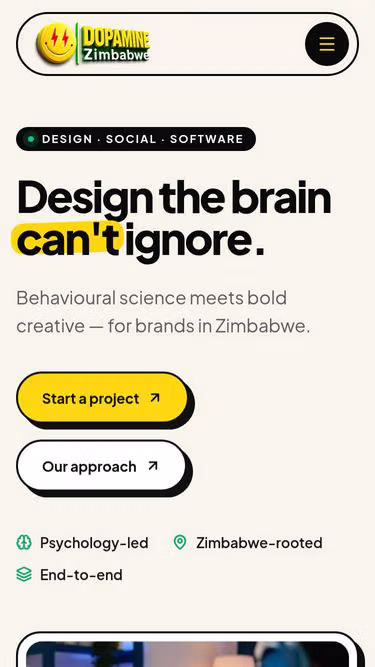 Screenshot of dopamine.co.zw