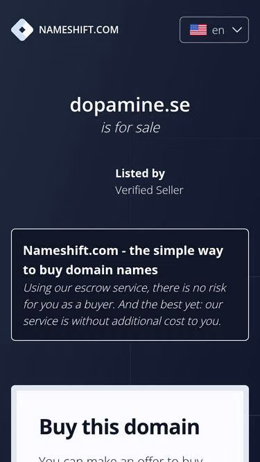 Screenshot of dopamine.se