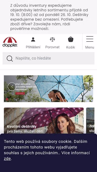 Screenshot of doppler.cz