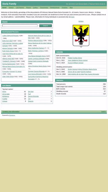 Screenshot of doria.family