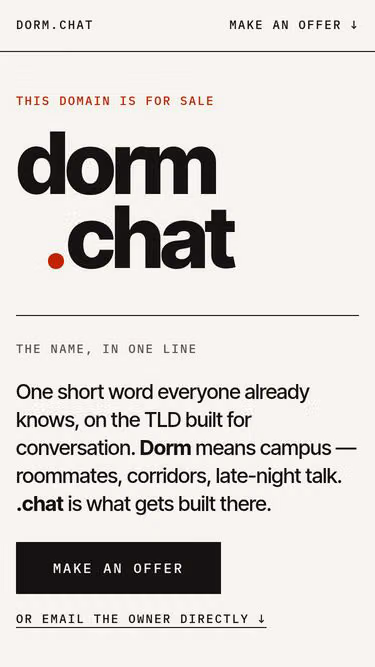 Screenshot of dorm.chat