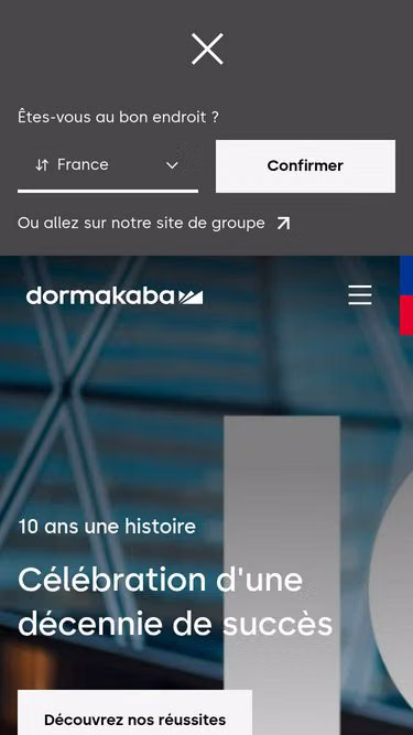 Screenshot of dorma-kaba.fr
