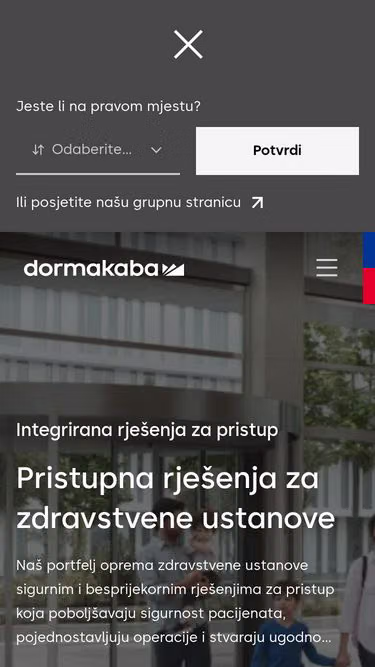 Screenshot of dorma-kaba.hr