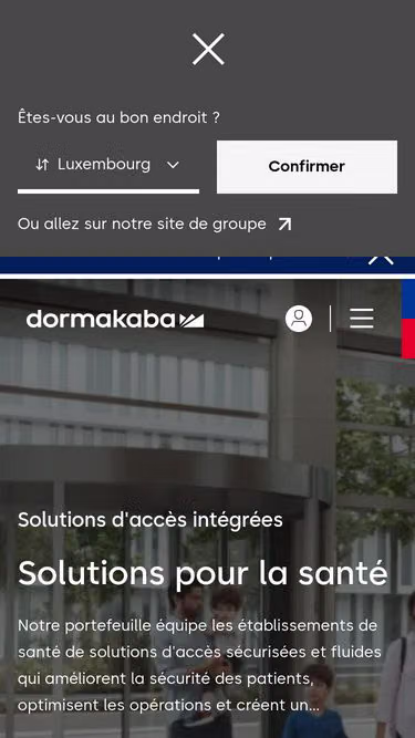 Screenshot of dorma-kaba.lu