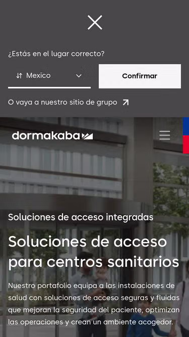 Screenshot of dorma-kaba.mx