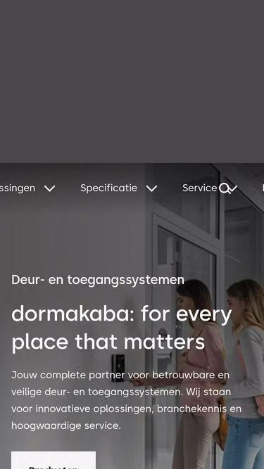 Screenshot of dorma-kaba.nl