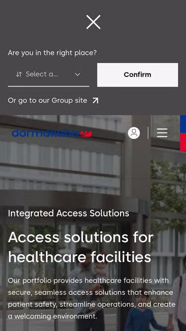 Screenshot of dorma-kaba.si
