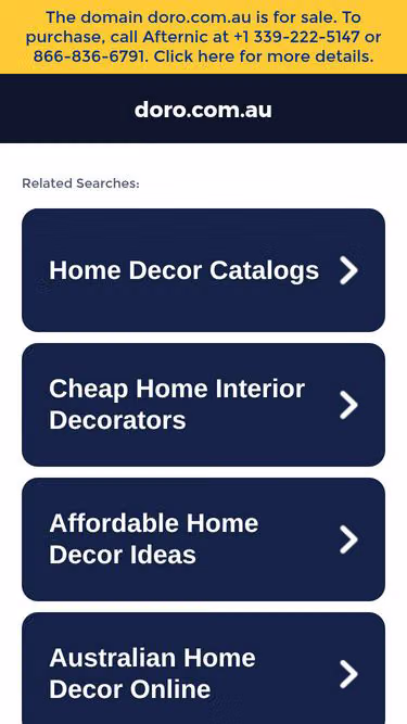 Screenshot of doro.com.au