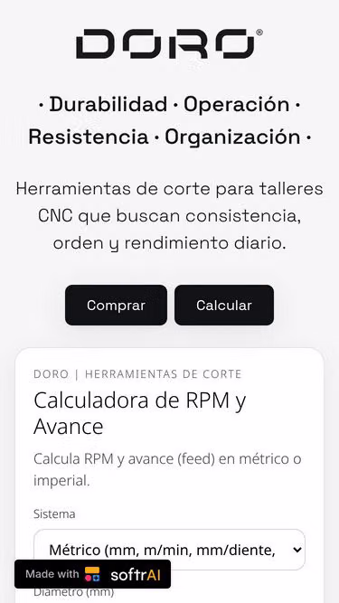 Screenshot of doro.com.mx