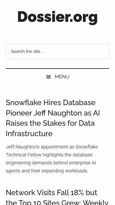Screenshot of dossier.org
