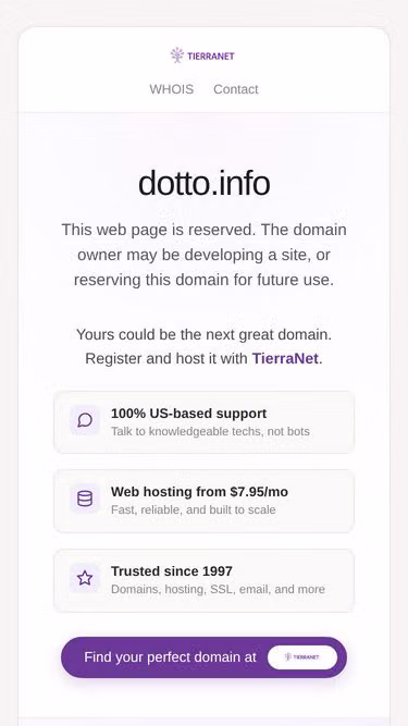 Screenshot of dotto.info
