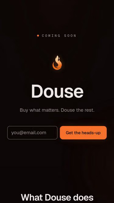 Screenshot of douse.app