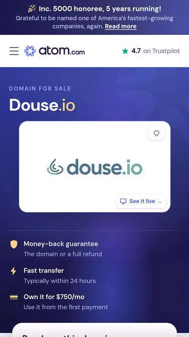 Screenshot of douse.io