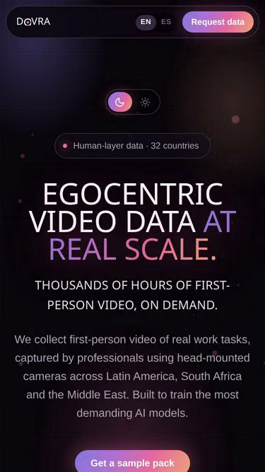 Screenshot of dovra.ai