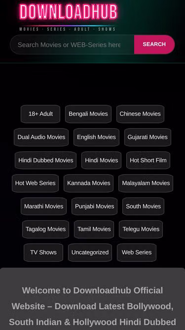 Screenshot of downloadhub.me.in