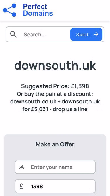 Screenshot of downsouth.uk