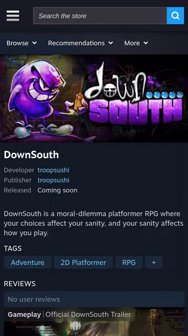 Screenshot of downsouth.world