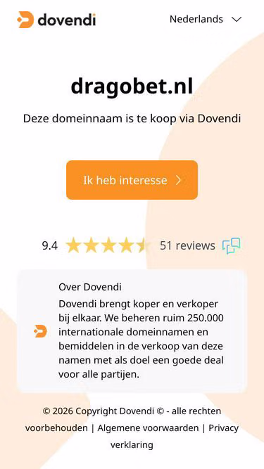 Screenshot of dragobet.nl