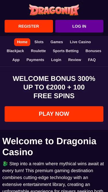 Screenshot of dragoniacasinos.biz
