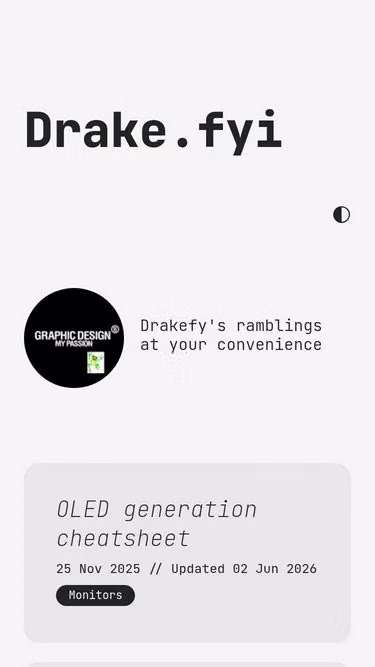 Screenshot of drake.fyi