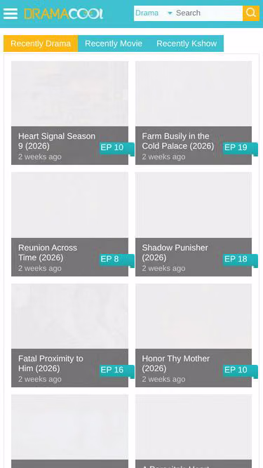 Screenshot of dramacool.lu