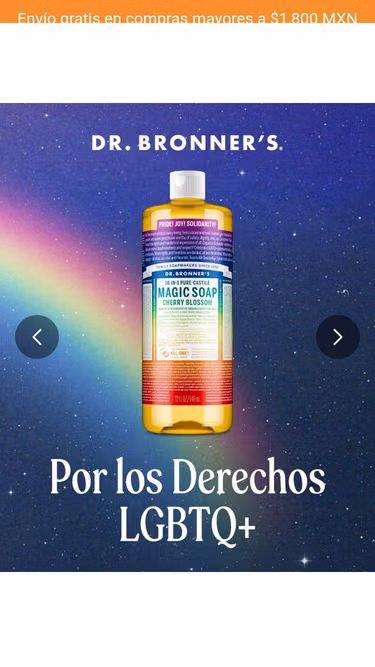Screenshot of drbronner.mx