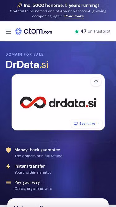 Screenshot of drdata.si