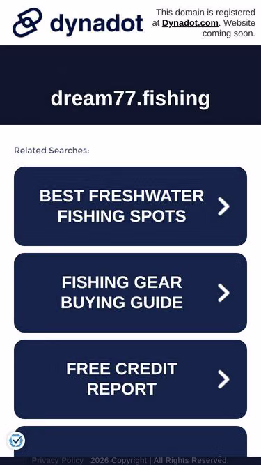 Screenshot of dream77.fishing