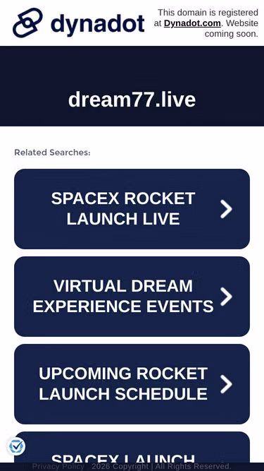 Screenshot of dream77.live