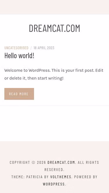 Screenshot of dreamcat.com