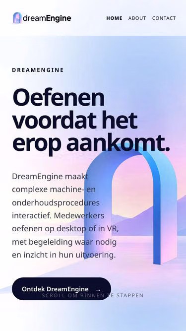 Screenshot of dreamengine.nl