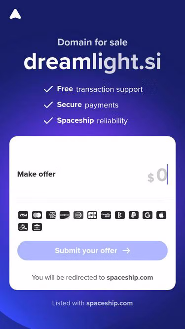 Screenshot of dreamlight.si