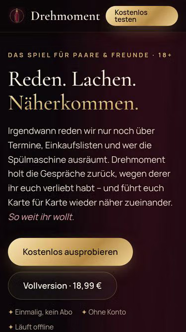 Screenshot of drehmoment.love