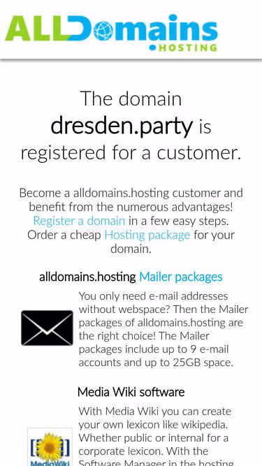 Screenshot of dresden.party