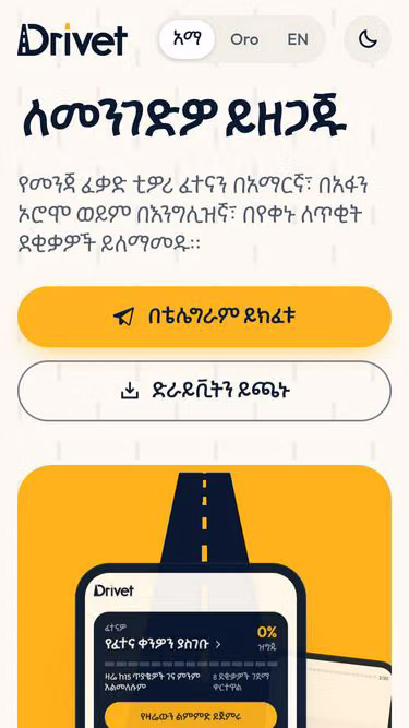 Screenshot of drive.com.et