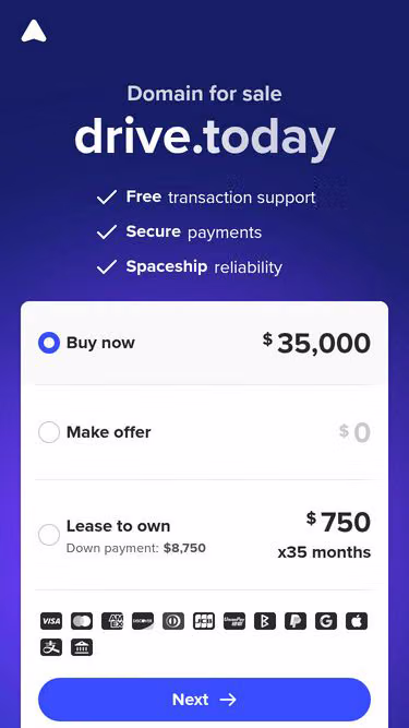 Screenshot of drive.today