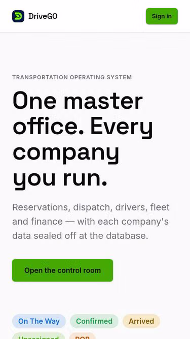 Screenshot of drivego.io