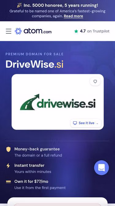 Screenshot of drivewise.si